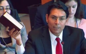 A video of Ambassador Danny Danon holding the Bible and asserting the Jewish people's right to Israel has been translated into multiple languages including Turkish.