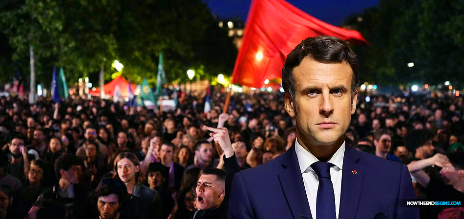 far-right-national-rally-party-victory-causing-riots-in-paris-france-as-emmanuel-macron-regroups-antichrist-snap-election