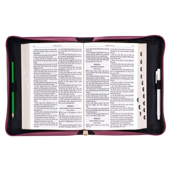 All Things Are Possible Vintage Dusty Rose Faux Leather Fashion Bible Cover – Matthew 19:26 - Image 3